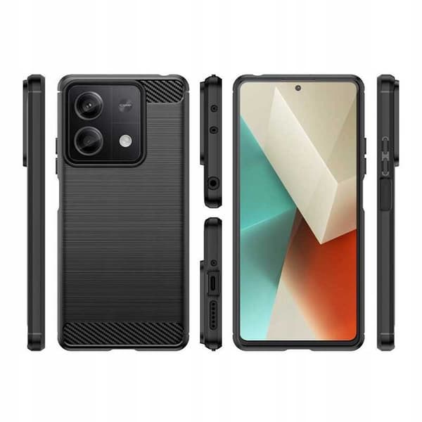 Spacecase Case Carbon Case För Xiaomi Redmi Note 13 5G Svart