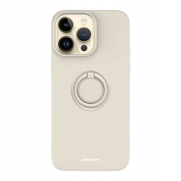 Spacecase Silikon Ringfodral För Iphone 14 Pro Max Bone Case Cover