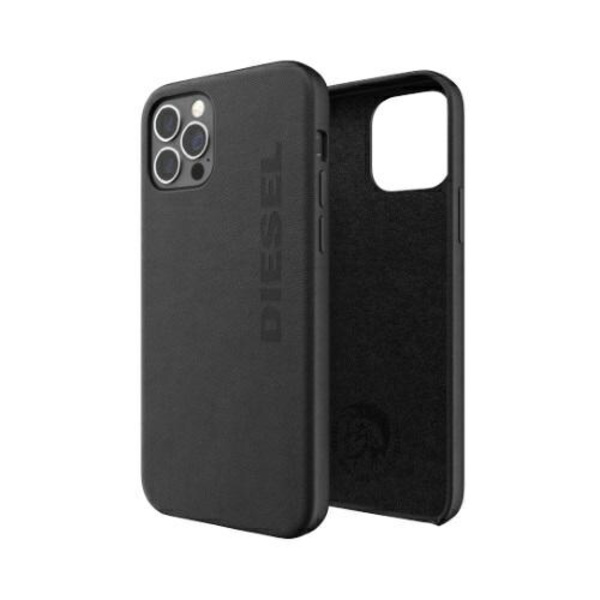 Dieselgjutet fodral Premium läderomslag iPhone 12 Pro Max svart/svart 42517