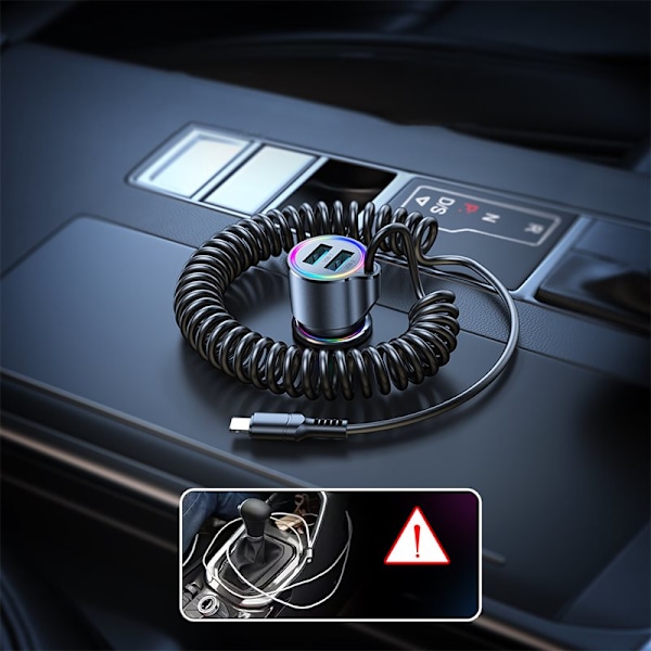 Joyroom 3 i 1 hurtiglader 1,5 m 17 W med Lightning-kabel sort (JR-CL25)