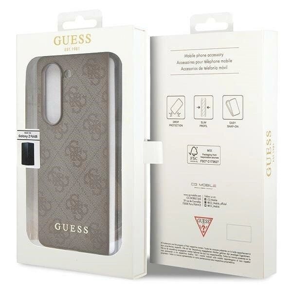 Guess 4G Charms Collection-deksel til Samsung Galaxy Z Fold 5 - Brun
