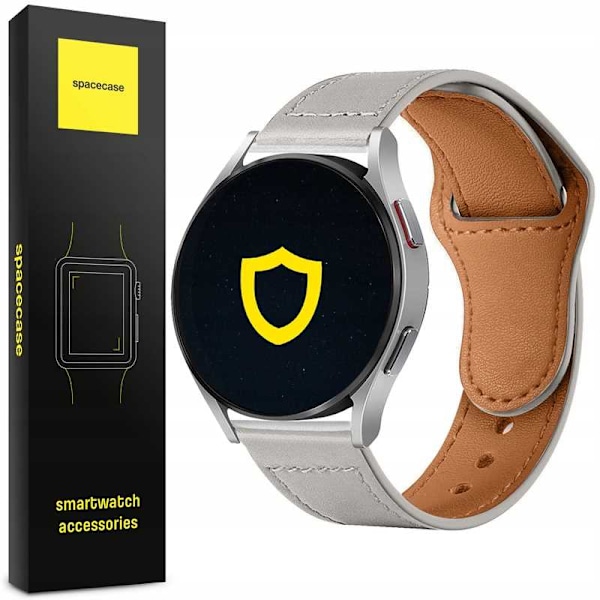 Spacecase Läder Klorrem 22Mm Vit För Garmin Fitbit
