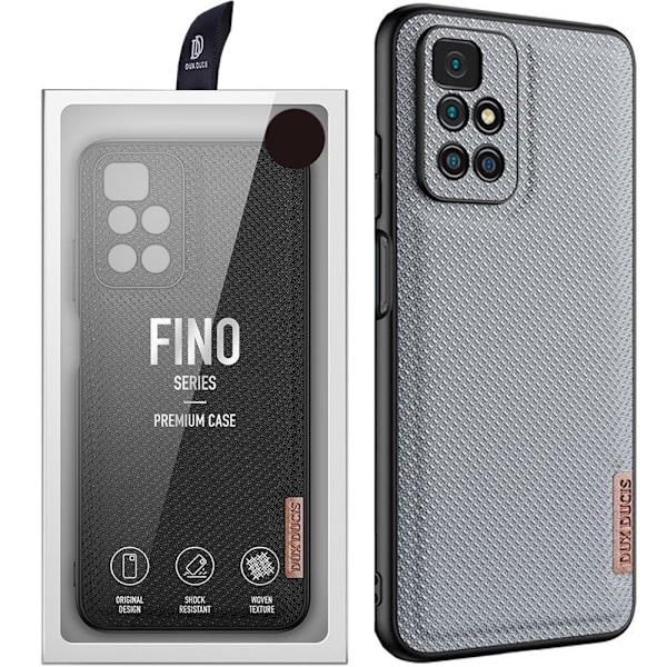 Dux Ducis Fino-deksel belagt med nylonmateriale Xiaomi Redmi 10 blå