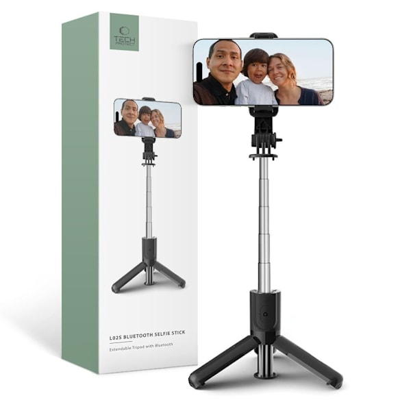 TECH-PROTECT L02S BLUETOOTH SELFIE STICK STATIV SVART