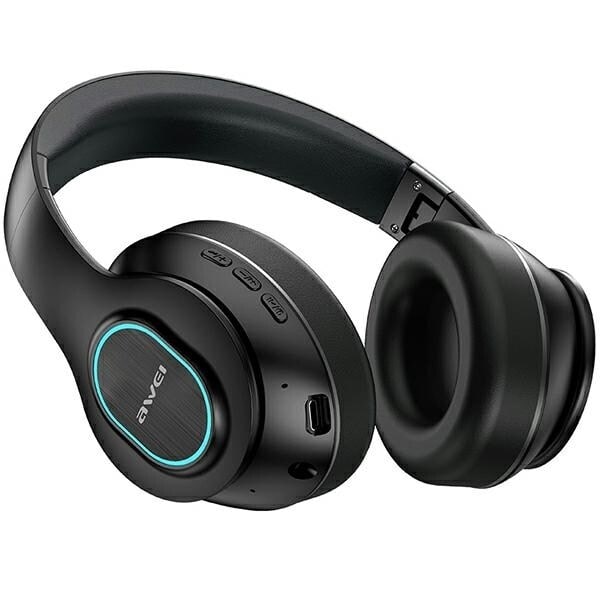 AWEI A100BL Bluetooth on-ear hörlurar svart/svart