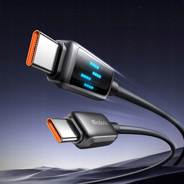 MCDODO USB-C SNABBLADDNINGSKABEL FÖR SAMSUNG APPLE USB TYP C 100W 1M LED