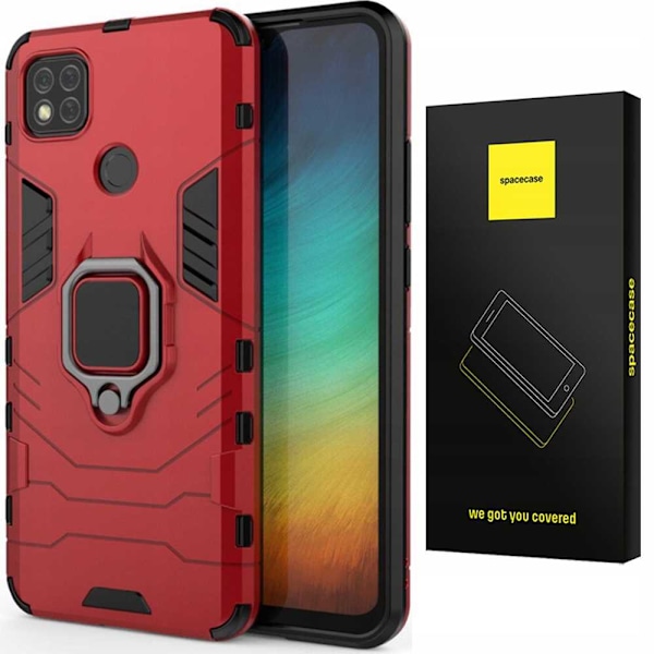 Spacecase Case X-Ring Cover För Xiaomi Redmi 9C 10A Red