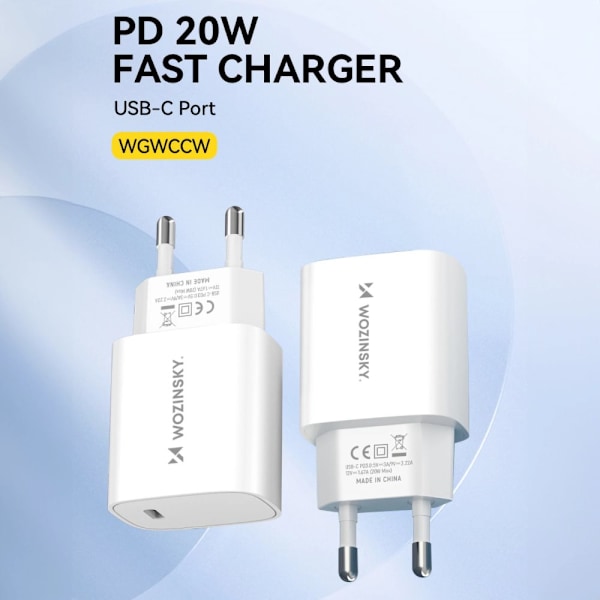 Wozinsky WGWCCW 20W USB-C vegglader - hvit