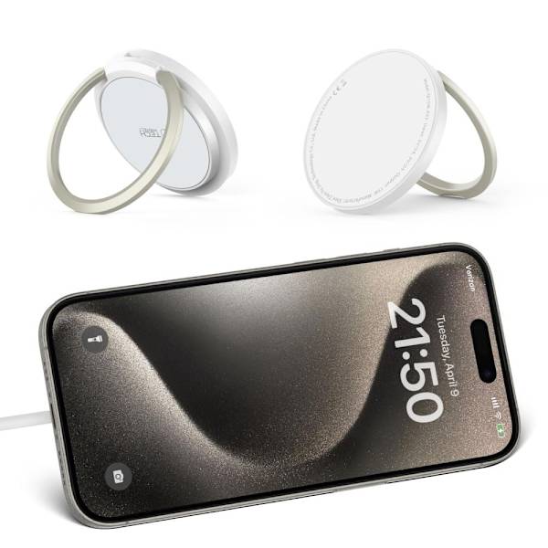 TECH-PROTECT QI15W-A33 MAGNETISK MAGSAFE TRÅDLØS LADER HVITT