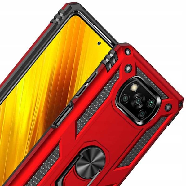 Spacecase Case Cover För Poco X3 Nfc Pro Red Ring Nx