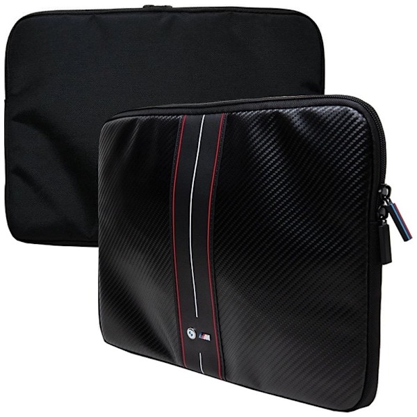 BMW CARBON & RED STRIPE SLEEVE TIL EN 14" BÆRBAR COMPUTER - SORT