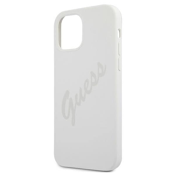 Guess GUHCP12LLSVSCR iPhone 12 Pro Max 6.7 krem/krem hardt deksel Script Vintage