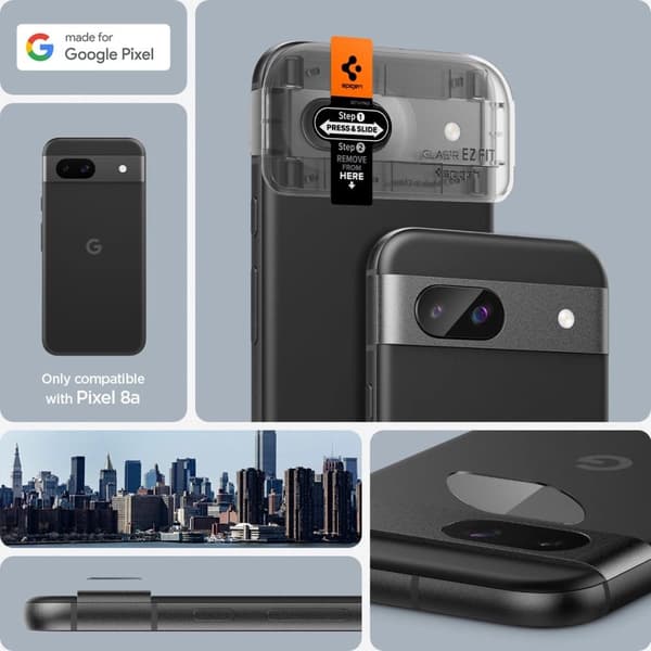 Spigen Optik.tR EZ Fit kamerabeskytter til Google Pixel 8A - 2 stk.
