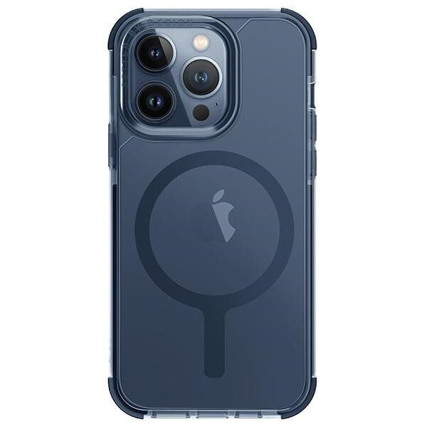 UNIQ-deksel Combat iPhone 15 Pro 6.1 Magclick Lader blå/røykblå