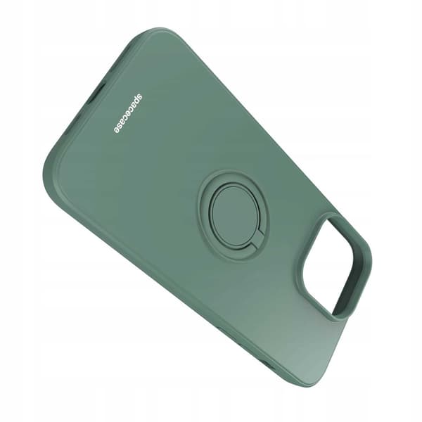 Spacecase Silikon Ringfodral För Iphone 14 Pro Max Mörkgrön