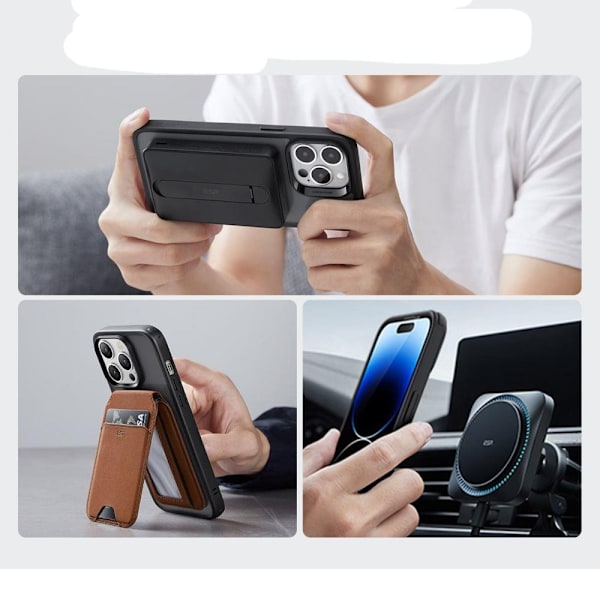 ESR CLASSIC HYBRID HALOLOCK ETUI MED MAGSAFE TIL IPHONE 14 PRO - MAT SORT