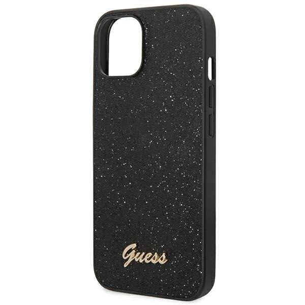 Guess GUHCP14MHGGSHK deksel til iPhone 14 Plus - svart Glitter Script