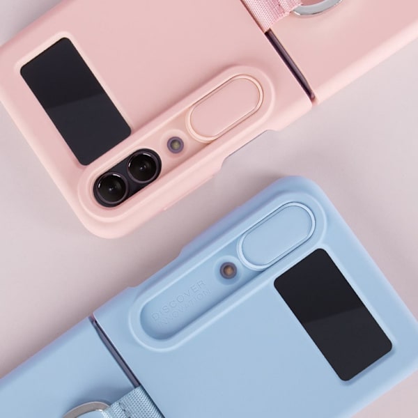 Nillkin CamShield Silikonetui til Samsung Galaxy Z Flip 4 silikondeksel med kamerabeskyttelse Peach