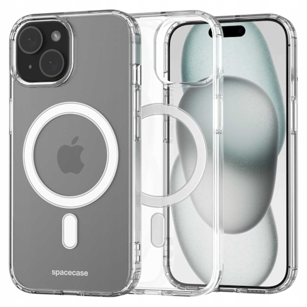 Spacecase Clear Mag-Fodral För Iphone 15 Plus För Magsafe Transparent