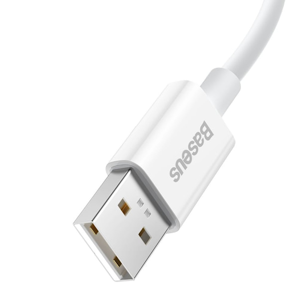 Baseus Superior Series SUPERVOOC USB-A-USB-C-kabel 65W 1m hvit