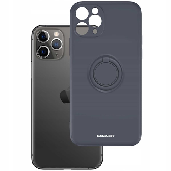 Spacecase Silikon Ringfodral För Iphone 11 Pro Max Svart