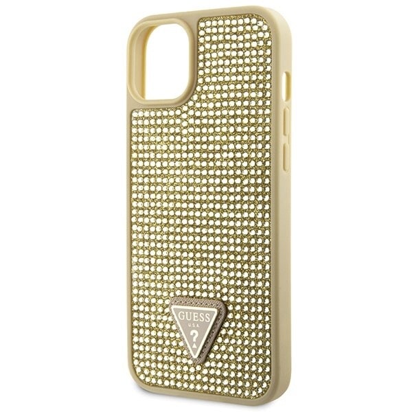 Guess GUHCP14MHDGTPD-deksel til iPhone 14 Plus 6.7 - Gull Rhinestone Triangle