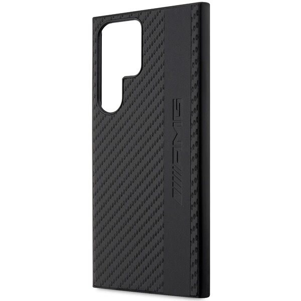 AMG CARBON STRIPE&EMBOSSED COVER TIL SAMSUNG GALAXY S23 ULTRA - SORT