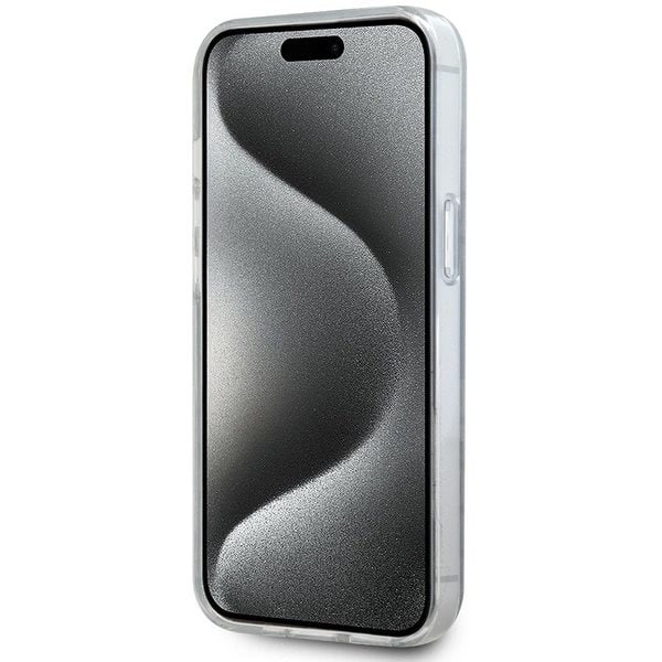 DKNY IML Mono & Stripe MagSafe-deksel til iPhone 15 Plus / 14 Plus - Svart
