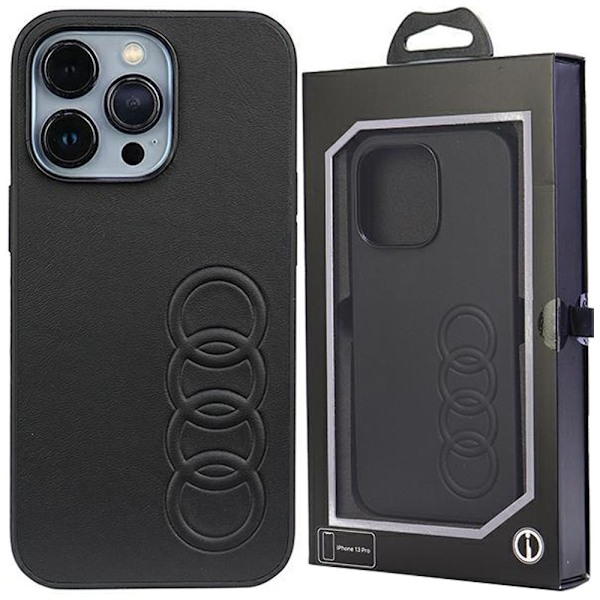 Audi syntetisk skinndeksel til iPhone 13 Pro Max 6.7 - svart AU-TPUPCIP13PM-TT/D1-BK
