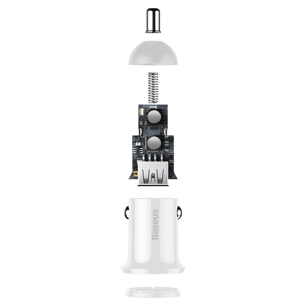 Baseus Grain Pro billader 2x USB 4.8 A hvit (CCALLP-02)