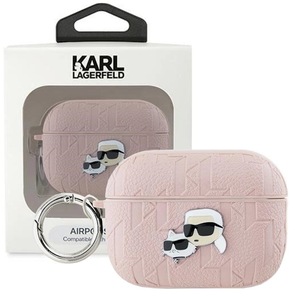 Karl Lagerfeld Monogram Karl & Choupette hodeveske til AirPods Pro 2 - Rosa