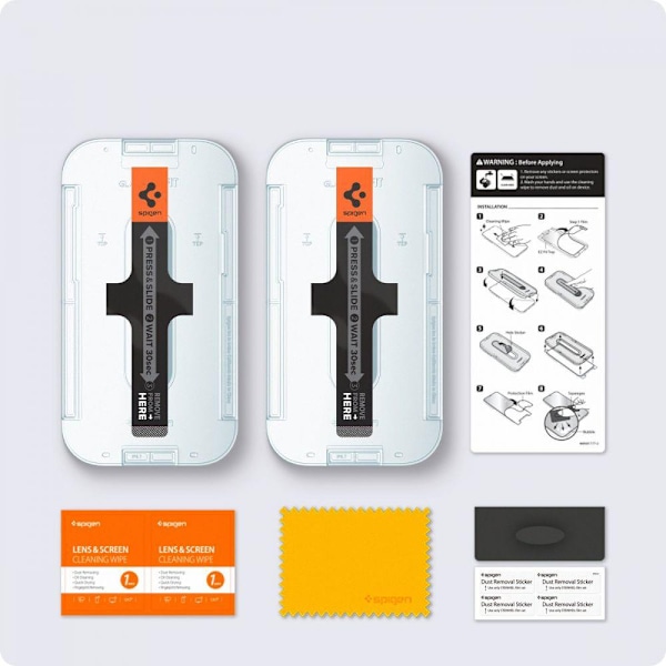 HÆRDET GLAS SPIGEN GLAS.TR "EZ FIT" 2-PACK IPHONE 13 PRO