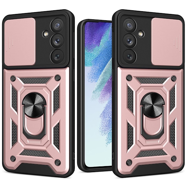 HYBRID ARMOR CAMSHIELD CASE TIL SAMSUNG GALAXY A54 5G PANSRET COVER MED KAMERABESKYTTER PINK