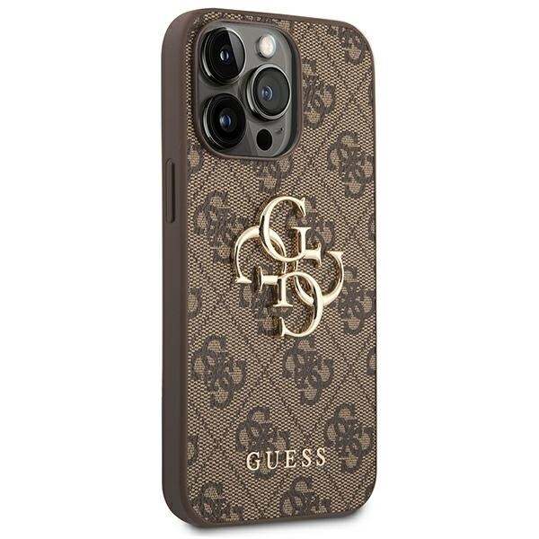 Guess GUHCP14L4GMGBR iPhone 14 Pro 6.1 brun/brunt hardt deksel 4G Big Metal Logo