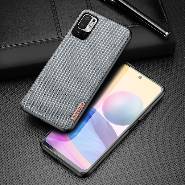 Dux Ducis Fino-deksel belagt med nylonmateriale Xiaomi Redmi Note 10 5G / POCO M3 PRO grå