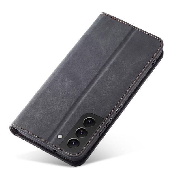 Magnet Fancy Case Case for Samsung Galaxy S22 Card Lommebokbeskytter? stå svart