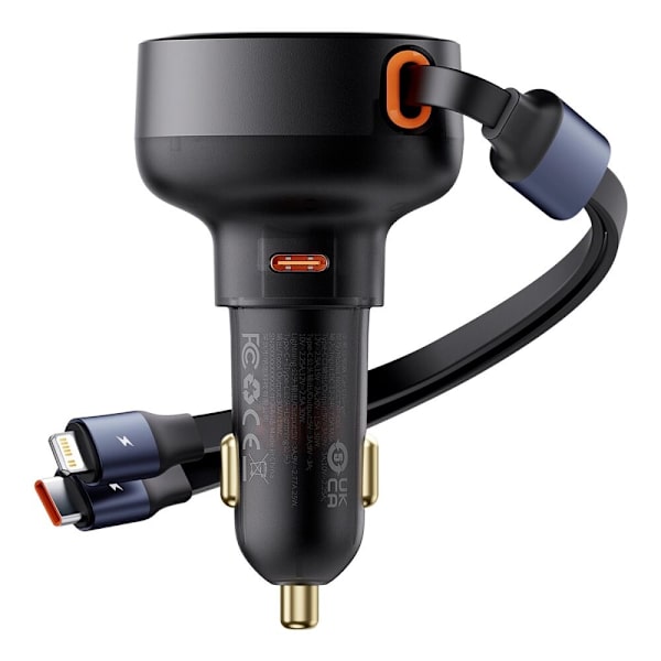 Baseus Enjoyment USB-C billader med USB-C / Lightning 60W kabel - svart
