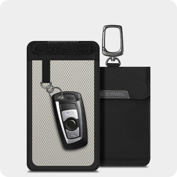 FARADAY CAGE SPIGEN POUCH NØGLELØS RFID SIGNAL BLOCKER SORT