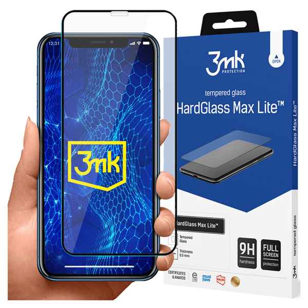 APPLE IPHONE XR SORT - 3MK HARDGLASS MAX LITE