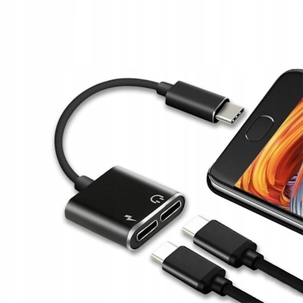 CO2-ADAPTER 2X USB-C-ADAPTER USB TYP C-KABEL FÖR SAMSUNG APPLE XIAOMI MED DAC