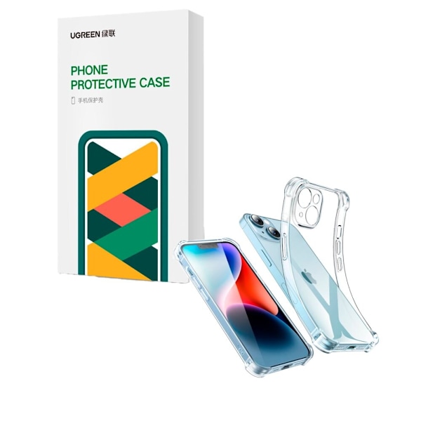 Ugreen Gel-deksel med forsterkede hjørner Bright Cushion Protective Case for iPhone 14 Plus Transparent (LP602)