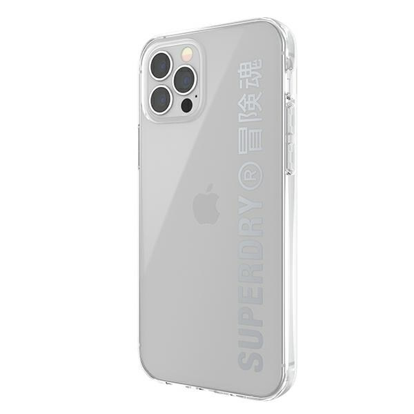 SuperDry Snap iPhone 12/12 Pro Clear Case e sølv/sølv 42591