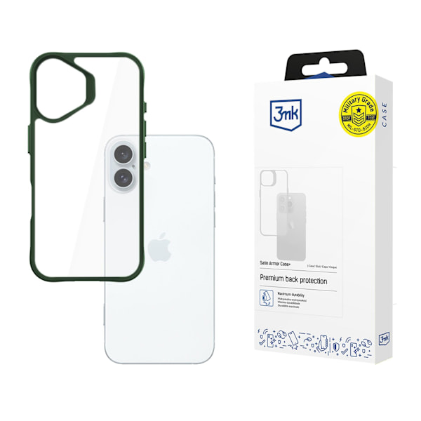 APPLE IPHONE 16 PLUS - 3MK SATIN ARMOR CASE+ GREEN