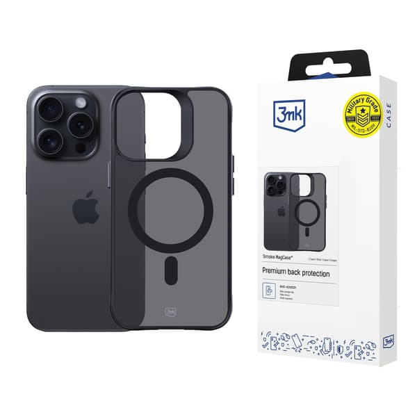 APPLE IPHONE 15 PRO - 3MK SMOKE MAGCASE