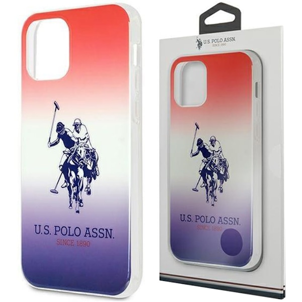 AMERIKANSK SAG POLO ASSN. GRADIENT PATTERN COLLECTION TIL IPHONE 12 MINI - RØD OG BLÅ