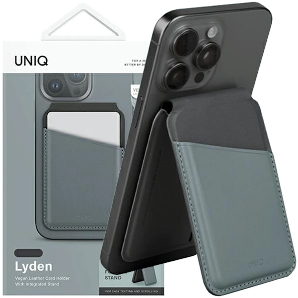 UNIQ Lyden DS magnetisk RFID-lommebok med telefonholder - blå og svart