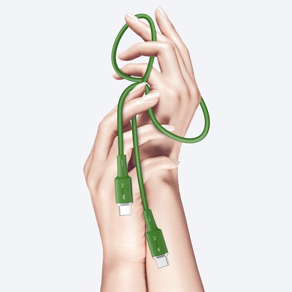 Acefast-kabel USB Type C - USB Type C 1,2m, 60W (20V/3A) grønn (C2-03 Oliver grønn)