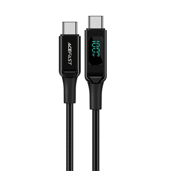 Acefast-kabel USB Type C - USB Type C 2m, 100W (20V/5A) svart (C6-03 Black)