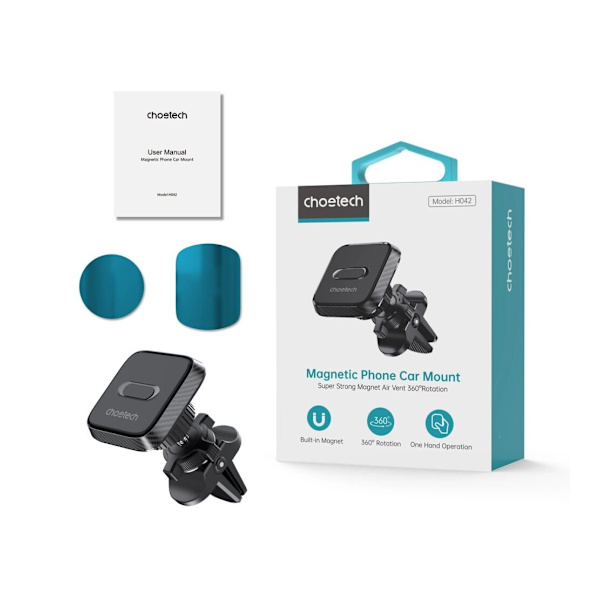 CHOETECH H042 MAGNETISK BILHOLDER TIL LUFTVENTIL - SORT