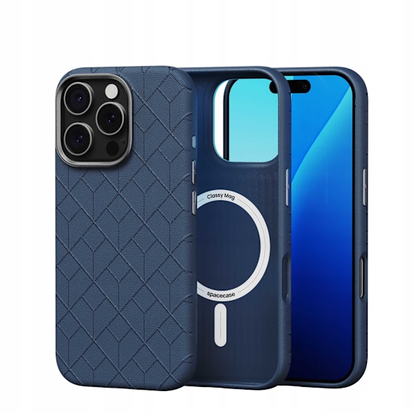 Rymdfodral För Iphone 16 Pro Classy Mag Mörkblåt